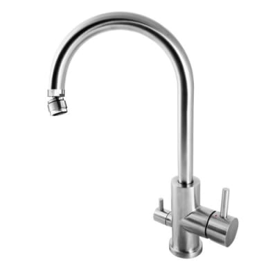 NGL RFR Köksblandare 834 med svängbar pip och keramiska tätningar, rostfritt stål