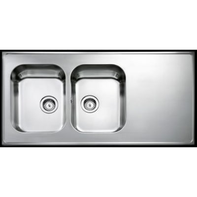 Intra Diskbänk Vändbar rostfri med dubbla lådor AH12-KV 1200x600x30 mm