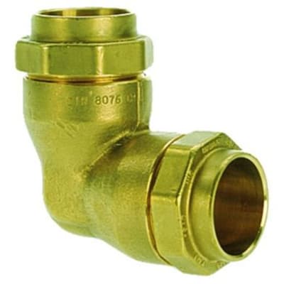VINKELKOPPLING ISIFLO 120 40 MM X 90° 2KLÄMRING MÄSSING 90° 40x40 RSK 2501351