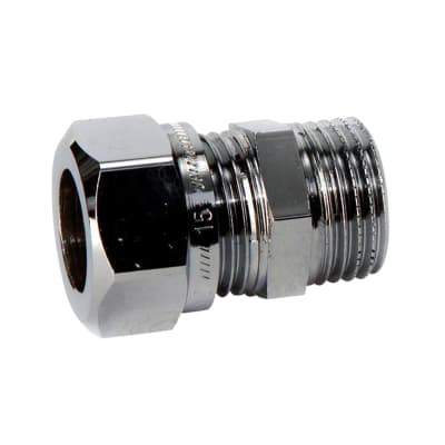 RAK KOPPLING 22 MM X R20 KLÄMRING X UTVÄNDIG GÄNGA KROM VATETTE  RSK 1946982