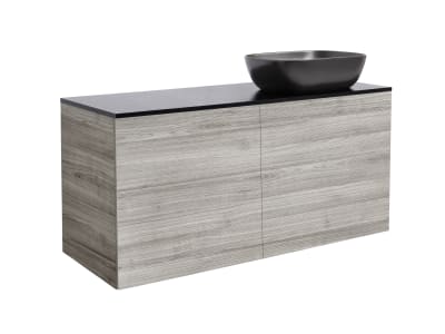 Alterna Isella Tvättställsskåpspaket 120 cm Sand med Svart Bänkskiva RSK 8914448