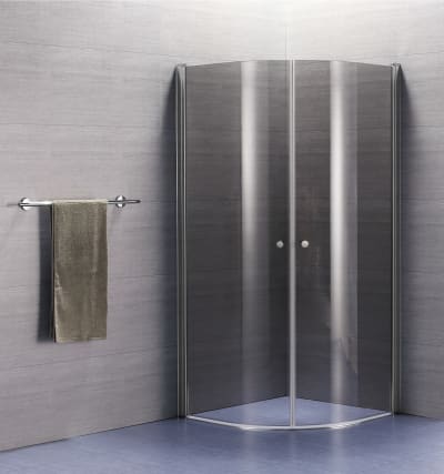 Alterna Lusso Duschhörna Svängd 90x90 Gråton RSK 7333756