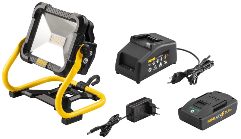 REMS Lumen LED-byggstrålkastare Batteridriven 2800lm RSK 1947422, RSK 1947422