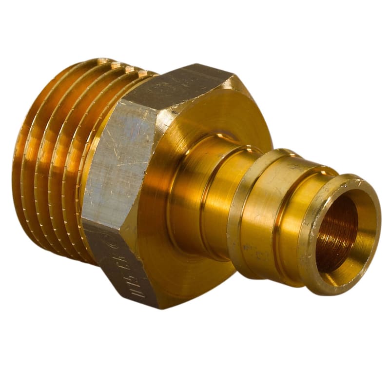 Uponor Q&E Koppling 63 mm — framifrån med utvändig gänga i mässing, RSK 1882232