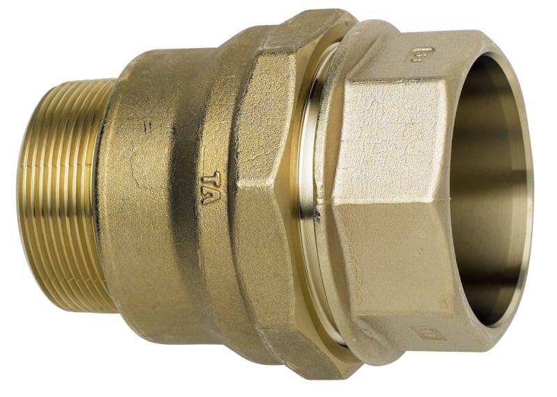 IMI Pneumatex rak koppling 63mm — framifrån med mässing och svart detalj