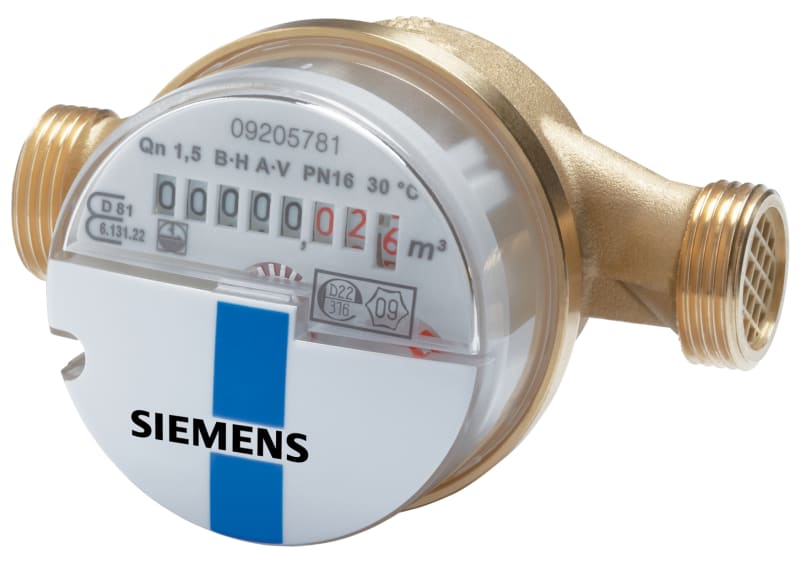 SIEMENS WFK30D080 Kallvattenmätare DN15 Plast/Brons - RSK 5143634, RSK 5143634