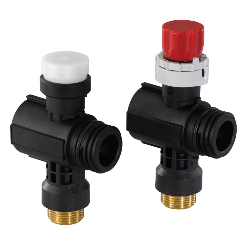 Uponor Vario PLUS fördelarmodul 1x3/4" framifrån med anslutningar