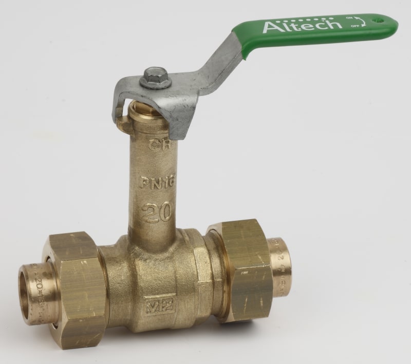 Altech Kulventil AL3611 40mm PN16 mässing framifrån, RSK 4510301