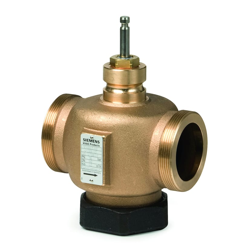 SIEMENS styrventil VVG41.11 DN15 brons — framifrån