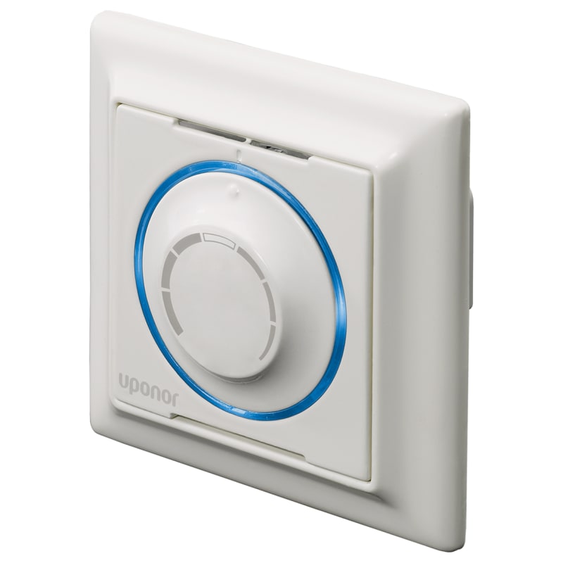 Uponor Smatrix T-144 termostat — framifrån vit 80x80mm