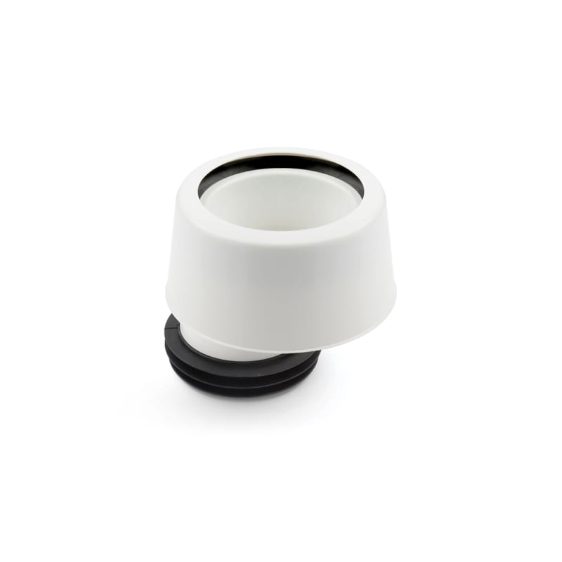 Jafo Excentrisk WC-stos 30/110 mm vit — framifrån anslutningsdetalj