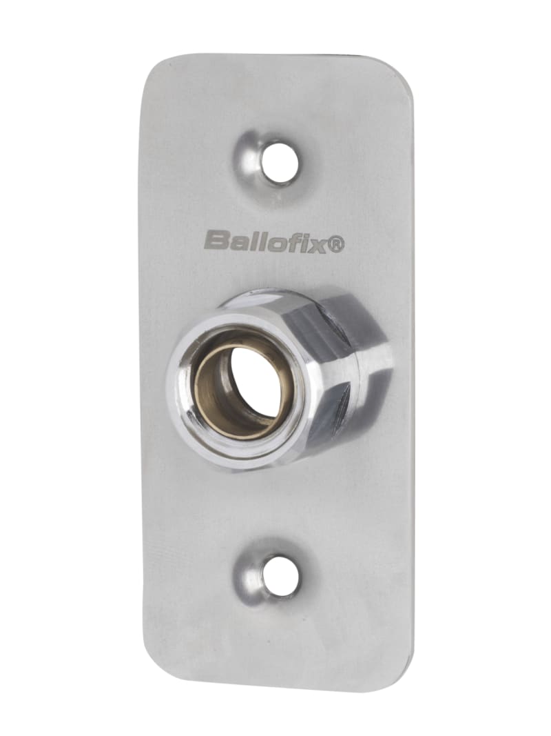 Ballofix väggbricka 1-hål 15mm rostfri — framifrån, RSK 1869224