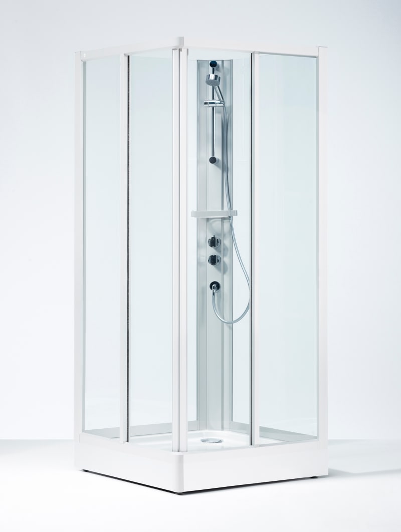 Ifö Solid SKH V 88 Duschkar 80x80 cm - Vit Emaljerad med Justerbara Ben | Duschkar | RSK 7394227 bild 1
