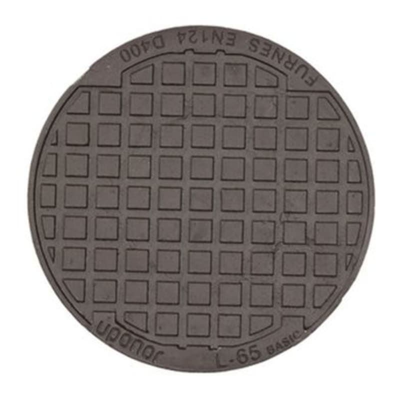 Uponor Infra låsanordning — framifrån med betäckning L-65-D