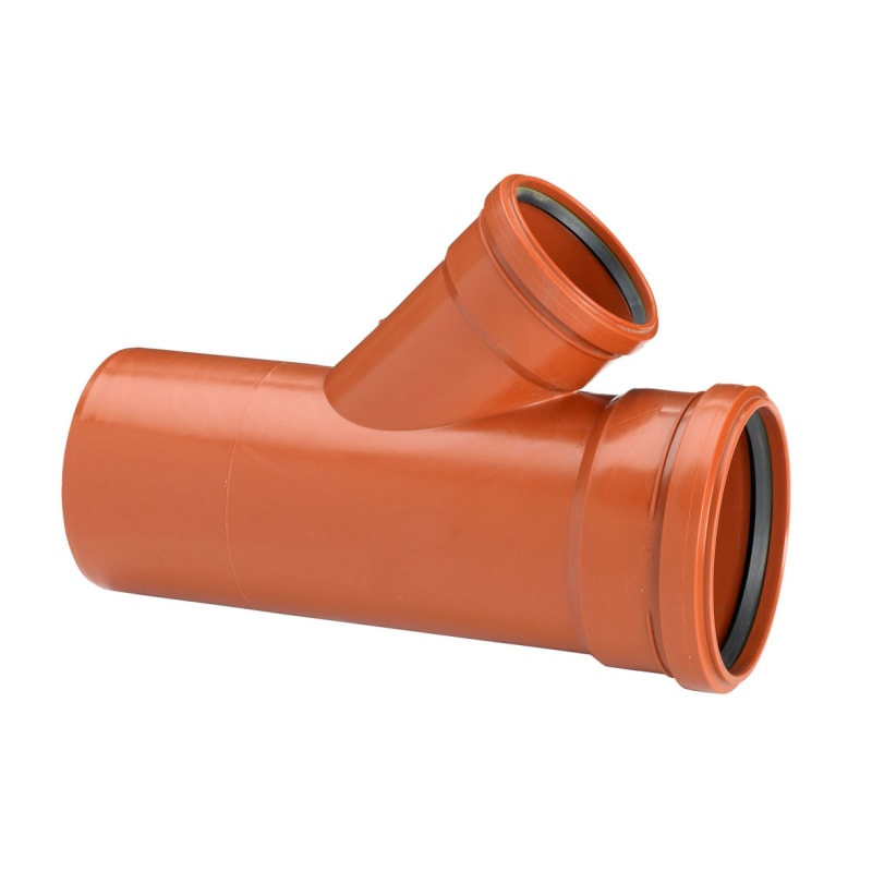 Uponor PP Markgrenrör SN4 160x110x45° med TPE-tätningsring RSK 2353941, RSK 2353941