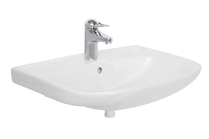 Alterna Tvättställ 57 cm med krom blandare framifrån, RSK 7601450