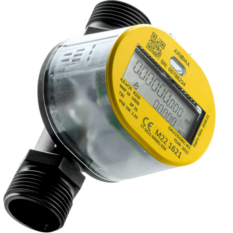 Ambiductor varmvattenmätare W1 Q3 G20 IP68 datalogger framifrån