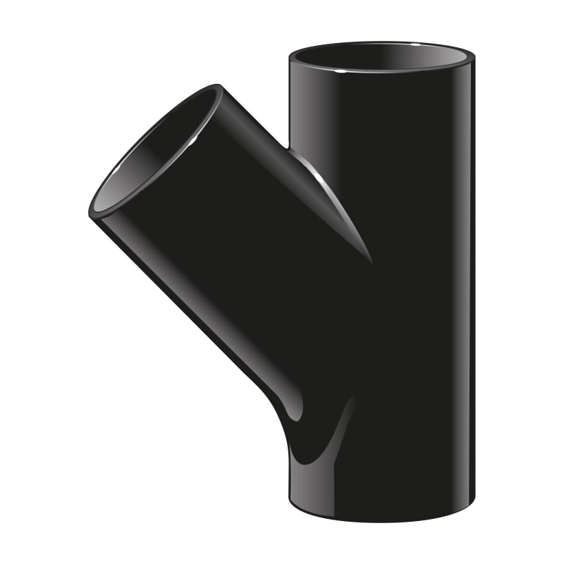 MA-SYSTEM® Grenrör 75x45° gjutjärn — framifrån