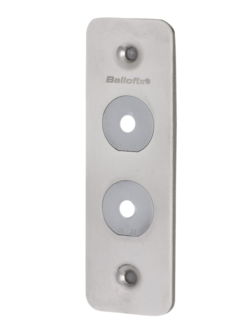 Ballofix® Väggbricka 2-håls 40 - Rostfri Väggbricka med Gummianschett 10-22mm CC40 | Badrum Kopplingsbricka | RSK 1869223, RSK 1869223