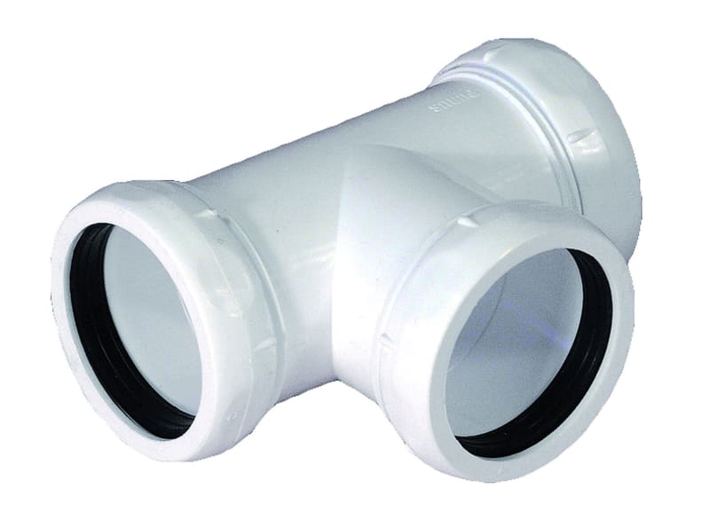 Purus T-koppling 32/40 mm PP — framifrån