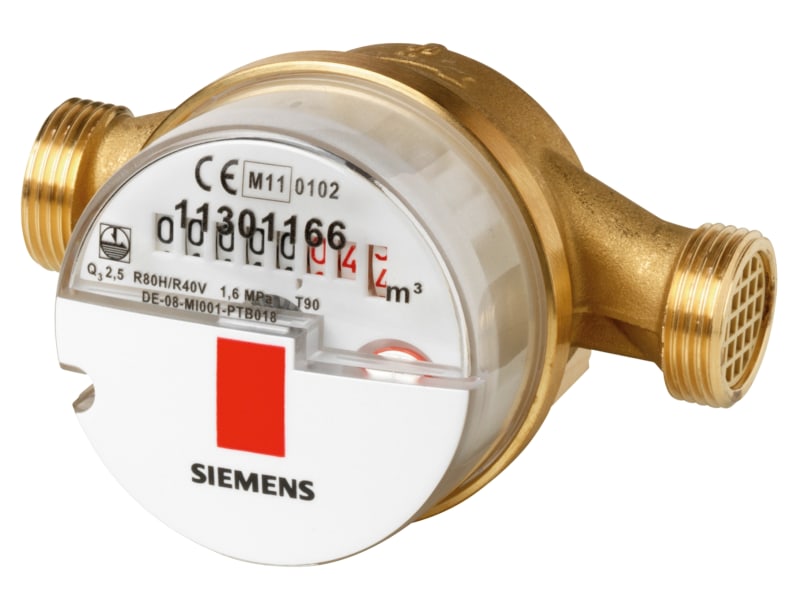 SIEMENS Varmvattenmätare DN15 90°C Plast/Brons - RSK 5182251, RSK 5182251