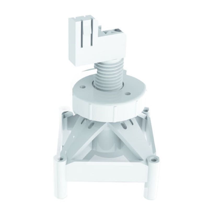 Purus Golvbrunnsfixtur 3-pack — vit PP-montagestöd justerbar 110 mm framifrån