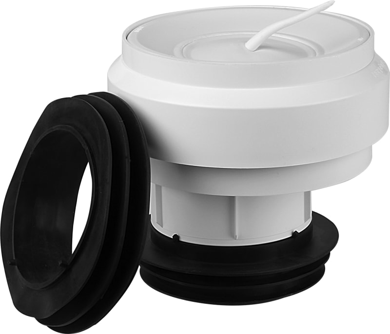 Faluplast WC-anslutning 110/118 mm vit — framifrån, RSK 2316847