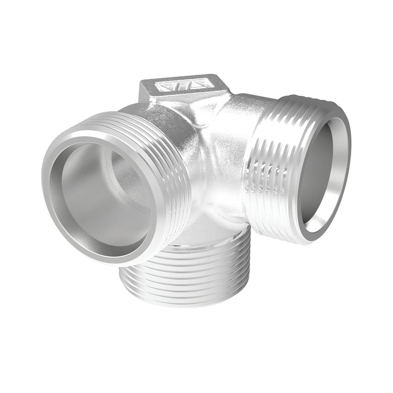 System Vatette V6 Hörnrör Förkromat 15mm 3 Anslutningar - Mässing - RSK 1970173, RSK 1970173
