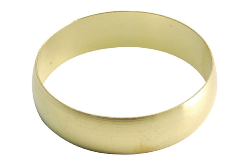 LK Klämring 28mm mässing — framifrån med PN16-märkning