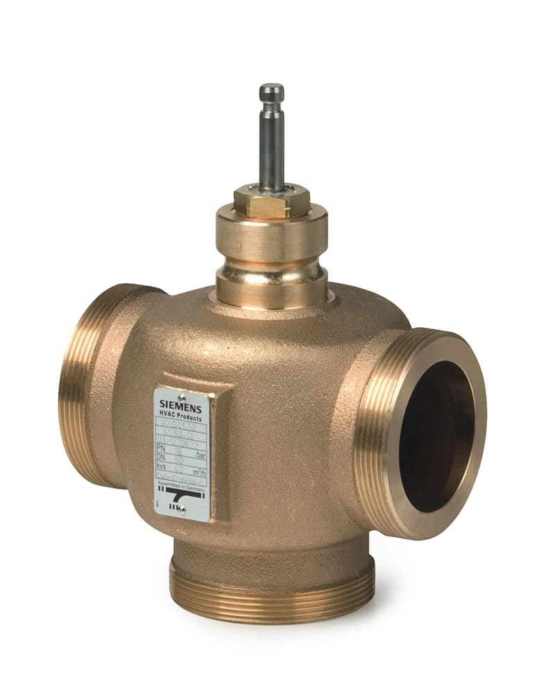 Siemens styrventil VXG41.40 3-vägs DN40 PN16 rödgods framifrån
