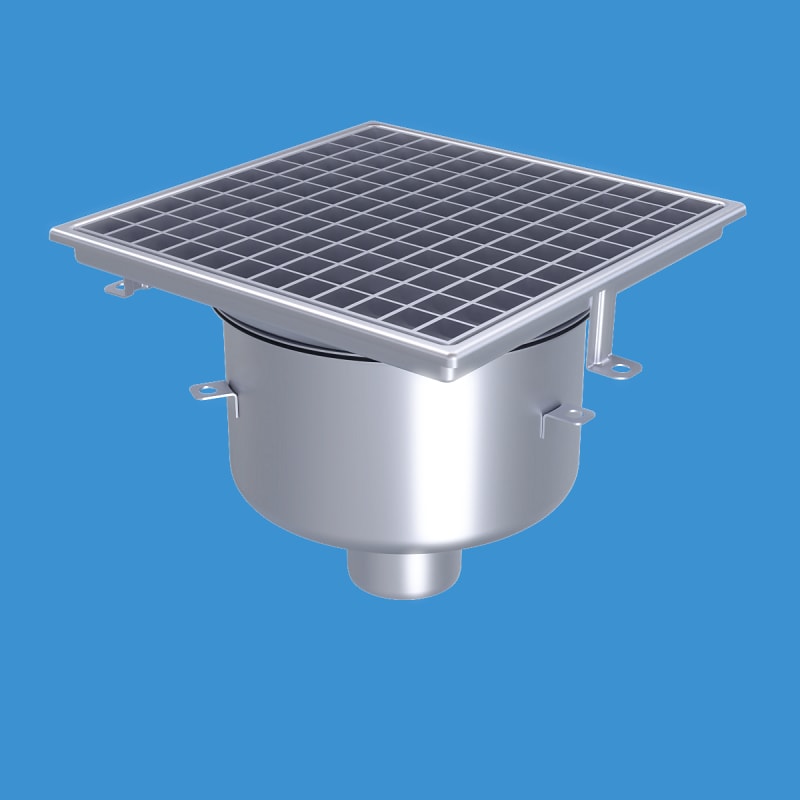 FURO Golvbrunn 142 75mm Syrafast Rostfri - Flöde 3.1l/s - RSK 7115124 bild 1