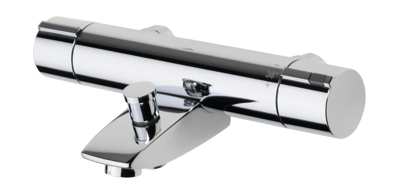 Oras Cubista 2875 badkarsblandare termostat krom framifrån