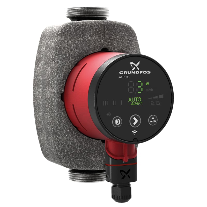 Grundfos ALPHA2 25-60 N 180 Cirkulationspump - Tyst Drift - RSK 5790516, RSK 5790516