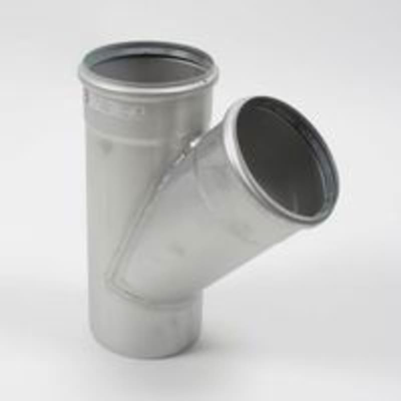 Blücher Grenrör 110x45° rostfritt stål — framifrån
