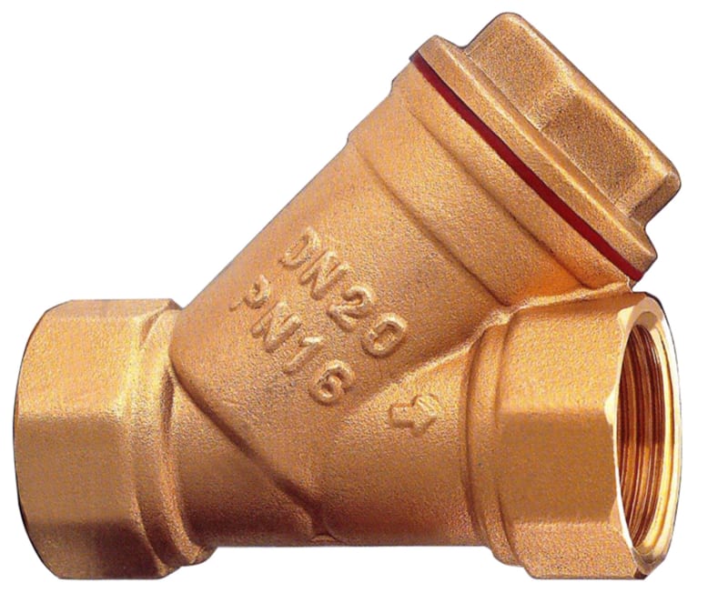 Altech Smutsfilter G32 — mässing framifrån med anslutningsdetalj