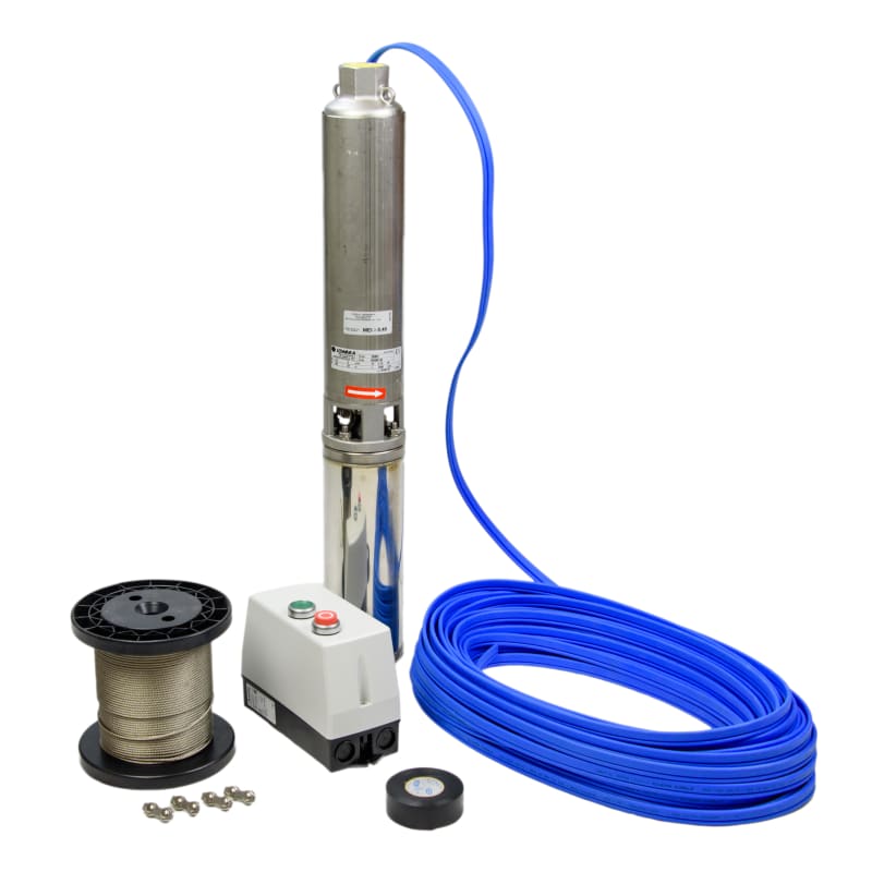 Lowara 2GS11T KIT80MTR - Rostfri Dränkbar Brunnspump | Maskiner Brunnspump | RSK 5853165 bild 1