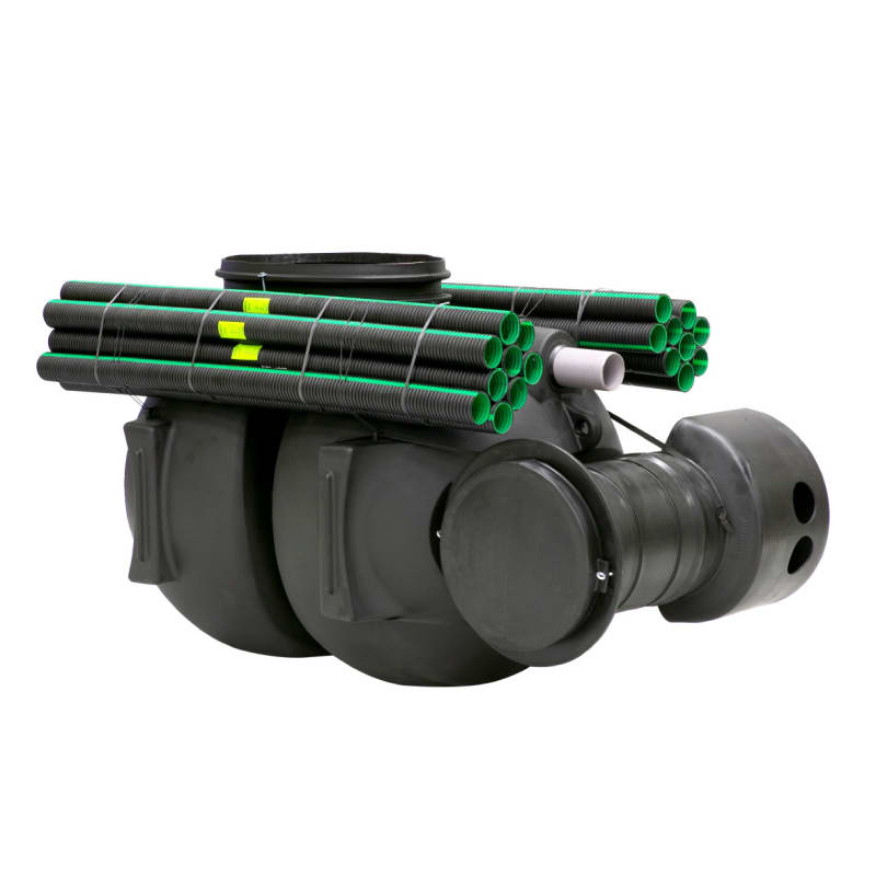 Uponor Infiltrationspaket avloppstank i PE — framifrån