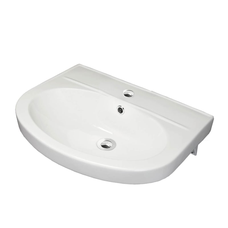NGL tvättställ 560x430mm vit porslin med Easy-Clean framifrån