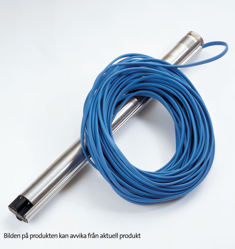 Grundfos SQE 2-55 djupbrunnspump — rostfritt pumppaket med 30m kabel framifrån