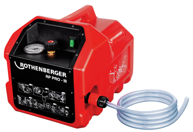 ROTHENBERGER RP PRO III elektrisk testare framifrån med display