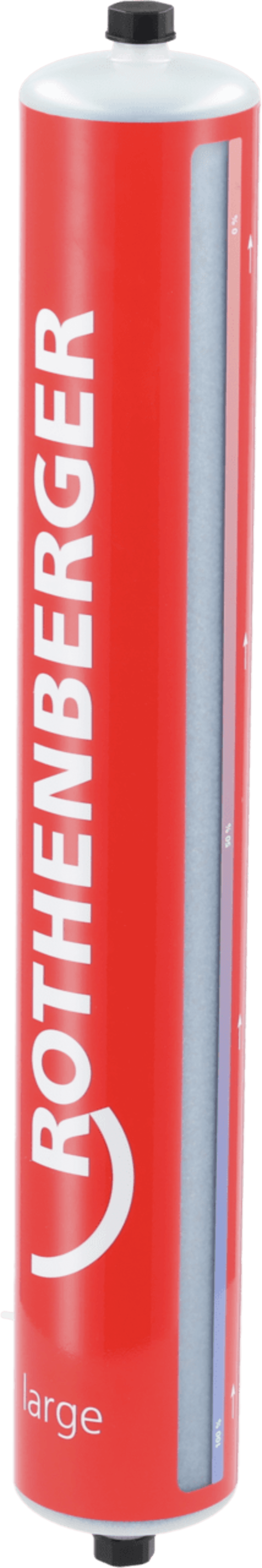 Rothenberger demineraliseringspatron — framifrån med produktinformation