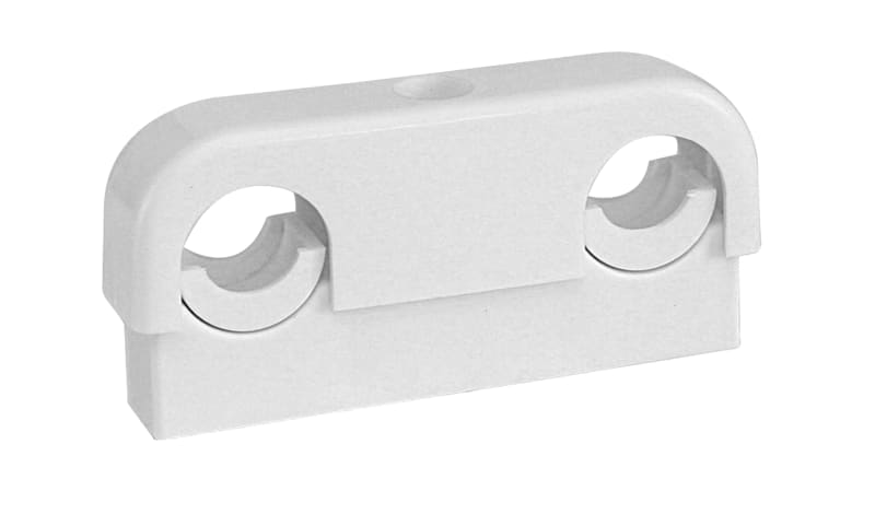 Faluplast rörklamma 12-22 mm vit dubbel med skyddsplugg framifrån, RSK 3811064