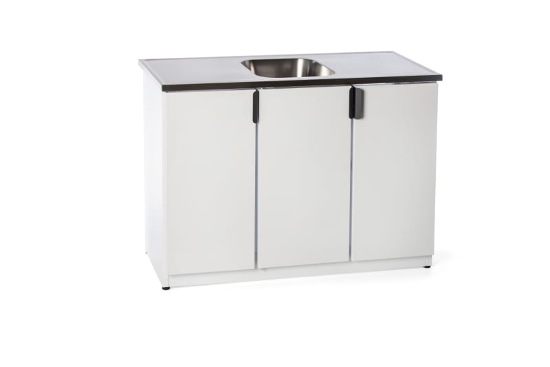 Nimo TB 1200 T Vit - Tvättbänk med rostfria ytor och dämpade dörrar bild 1