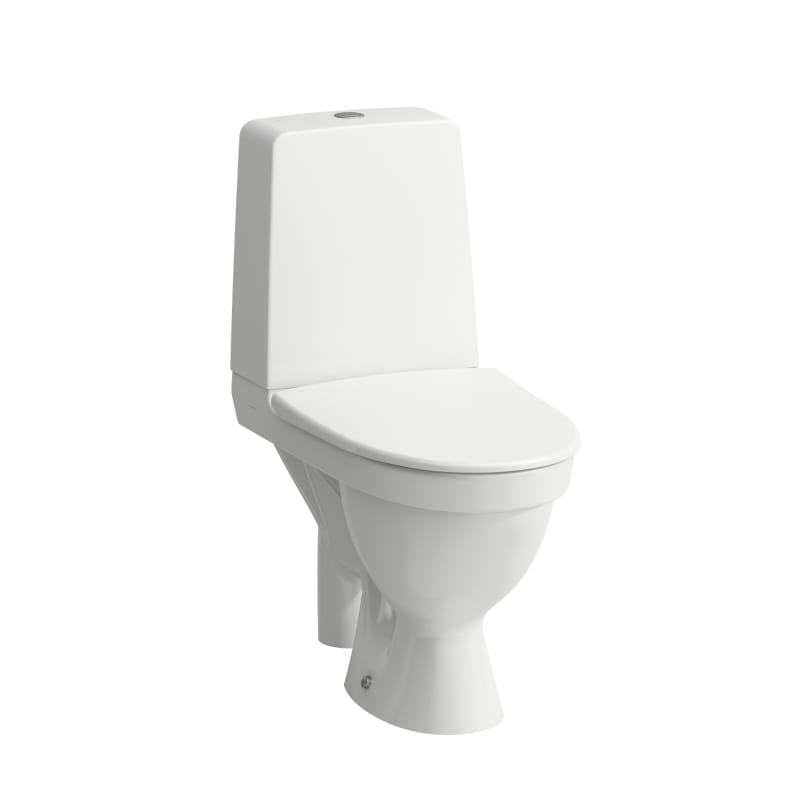 Laufen Kompas WC-stol — vit golvstående toalett framifrån