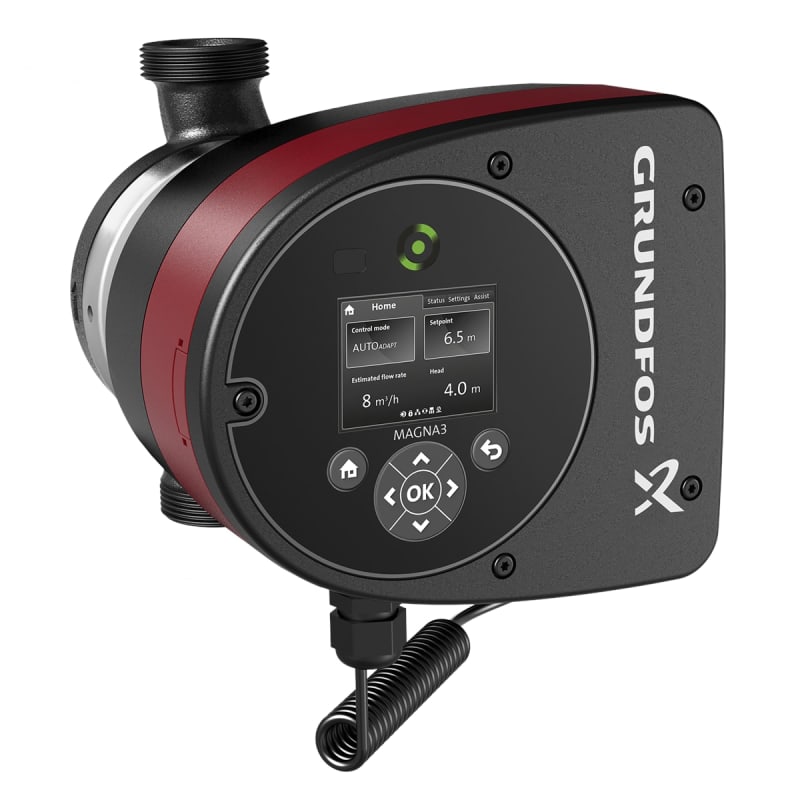 Grundfos Magna3 25-40 Cirkulationspump 230V 180mm - Energieffektiv - RSK 5732571, RSK 5732571