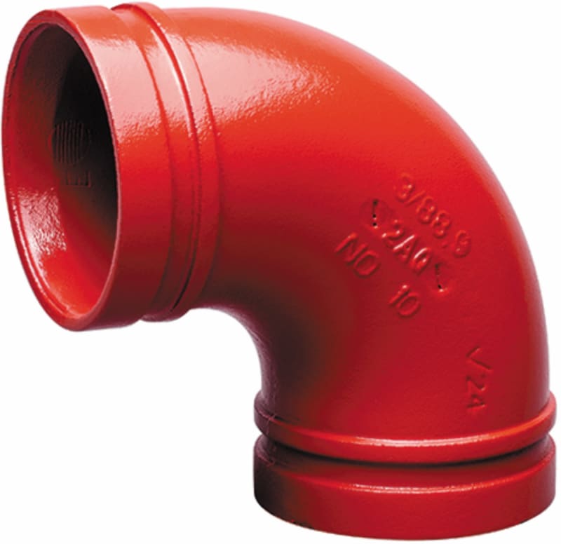 Victaulic Rörböj Typ 10 139,7mm 90° segjärn målad framifrån, RSK 1347513