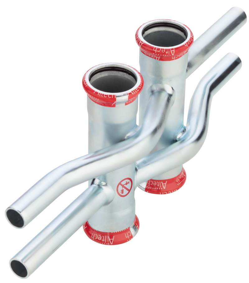 Altech Press M-profil stamfördelare dubbel — framifrån