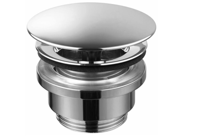 Tapwell 74400 förkromad bottenventil med pop-up funktion, stängbar bild 1