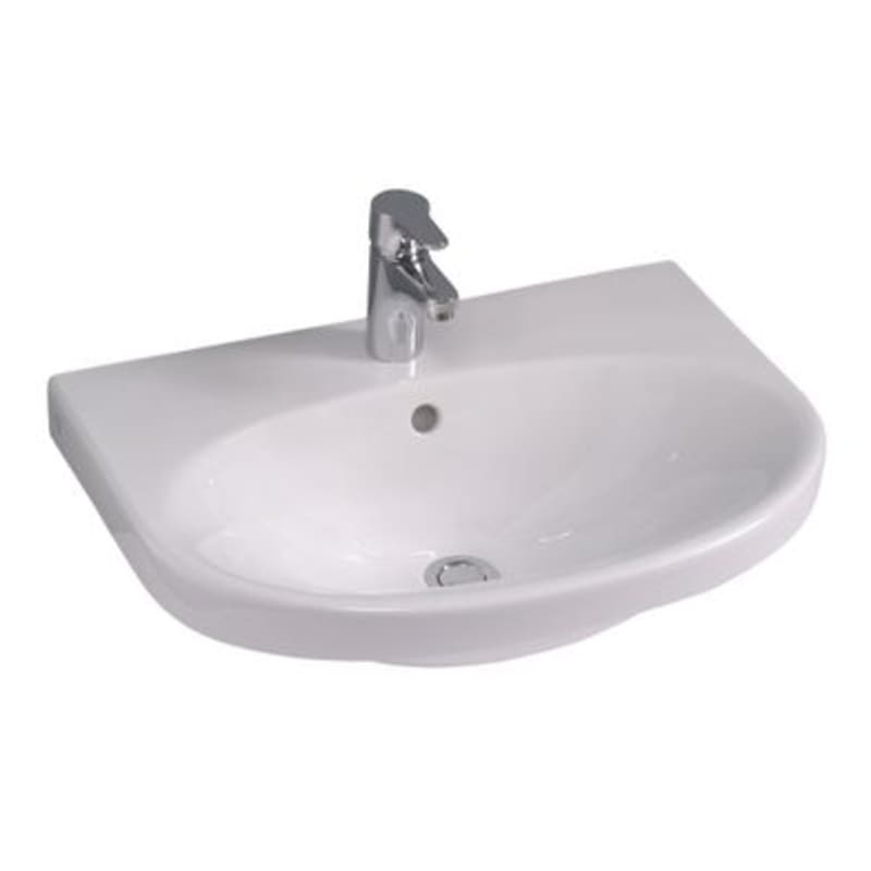 Gustavsberg Nautic tvättställ — vit porslin 600x460mm framifrån
