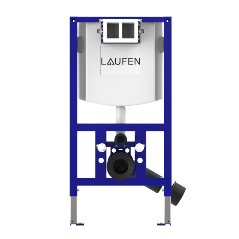 Laufen LIS CWN100 WC-fixtur — framifrån med inbyggnad och dubbelspolning